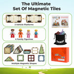 100pc Magnetic Building Tiles Kid Creative 3d Educational Construction Toy | Multi Colour