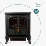 Electric Fireplace Heater With Dual Power Modes And Safety Cut Off