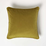 Filled Velvet Cushion With Piped Edge 46 X 46 Cm | 45cm x 45cm | Gold