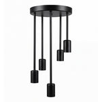 Emitto Ceiling Lights 5 Lights Flush Fitting Pendant Lamp E27 Base Black
