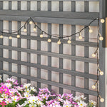 Wood Planter With Trellis For Climbing Plants Planter Box | Dark Grey