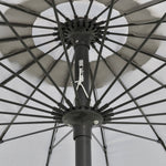 2.5m Curved Parasol With Metal Pole | Gray