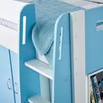 Lacy Storage Mid Sleeper Bed | Single | Blue