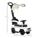 Kids Ride-on Push Car 3 In 1 Benz G350 Baby Floor Slider Walker | White