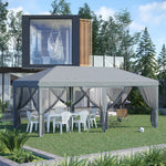6 X 3m Pop Up Party Tent Canopy With 6 Removable Sidewalls