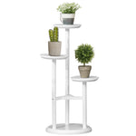 3 Tiered Plant Stand, Plant Shelf For Indoor & Outdoor | White