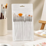 Envie Nail Art Brush Set 15pc Gel Acrylic Polish Design Painting Drawing Pen Pack