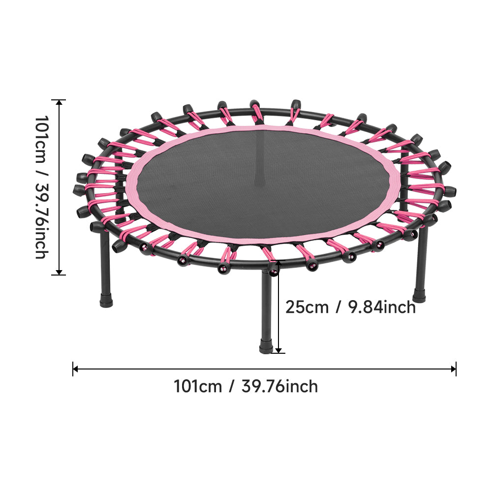 40in Bungee Cords Round Trampoline | Pink