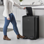 60l Dual Pedal Recycling Pedal Bin | 60l | White