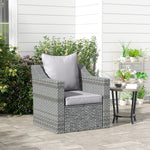 One-piece Outdoor Back And Seat Cushion For Garden | Light Slate Gray