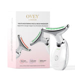 Ovey London Advanced Face & Neck Lifting Massager | Multi-functional Heat, LED & Vibration Device For Anti-aging & Firming