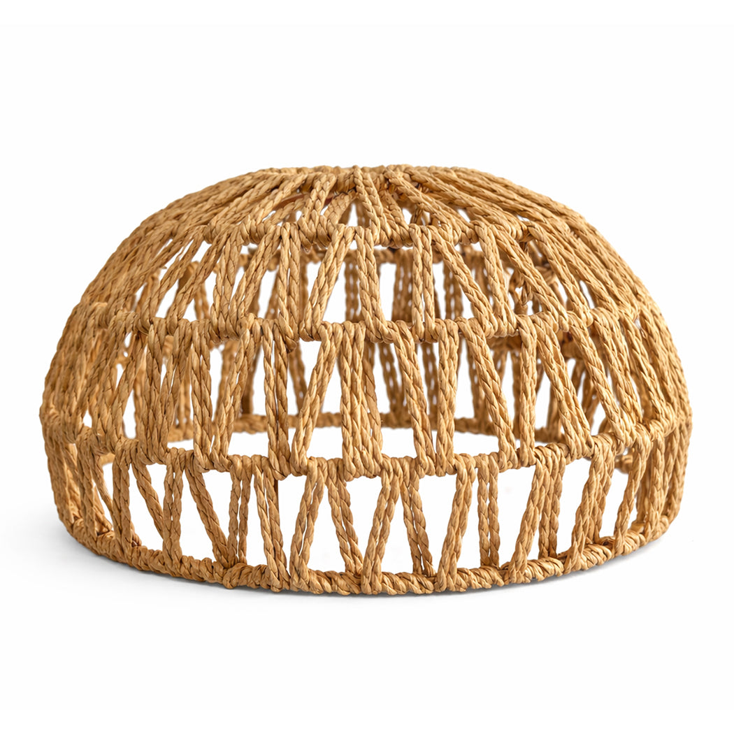 Emitto Rustic Ceiling Pendant Light Shade Hemp Rope Lamp Shade Boho Yellow 23cm