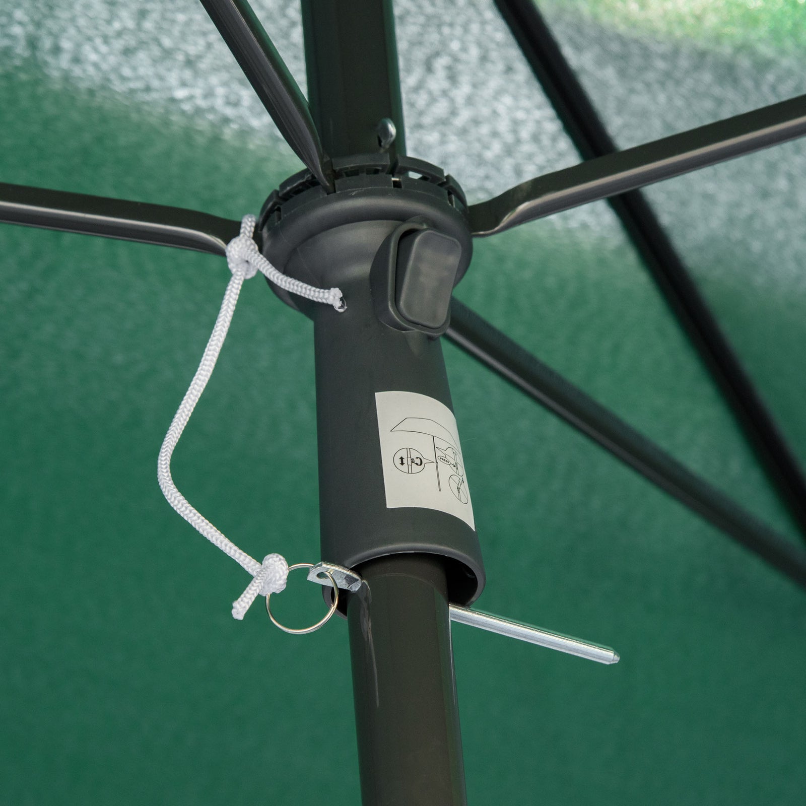 Aluminium Sun Umbrella 2x1.3m Parasol | Green