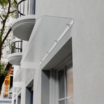 160cm W X 43cm D Frosted Window Door Awning Canopy