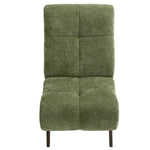 Modern Upholstered Accent Chair High Back Lounge Chair Padded Chenille Armchair With Wooden Legs | Green