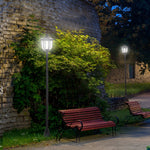 Solar Torch Lights Post Lamp Decoration 6 Led Auto On/off