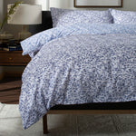 Elsie Cotton Printed Duvet Cover Set | King | Blue