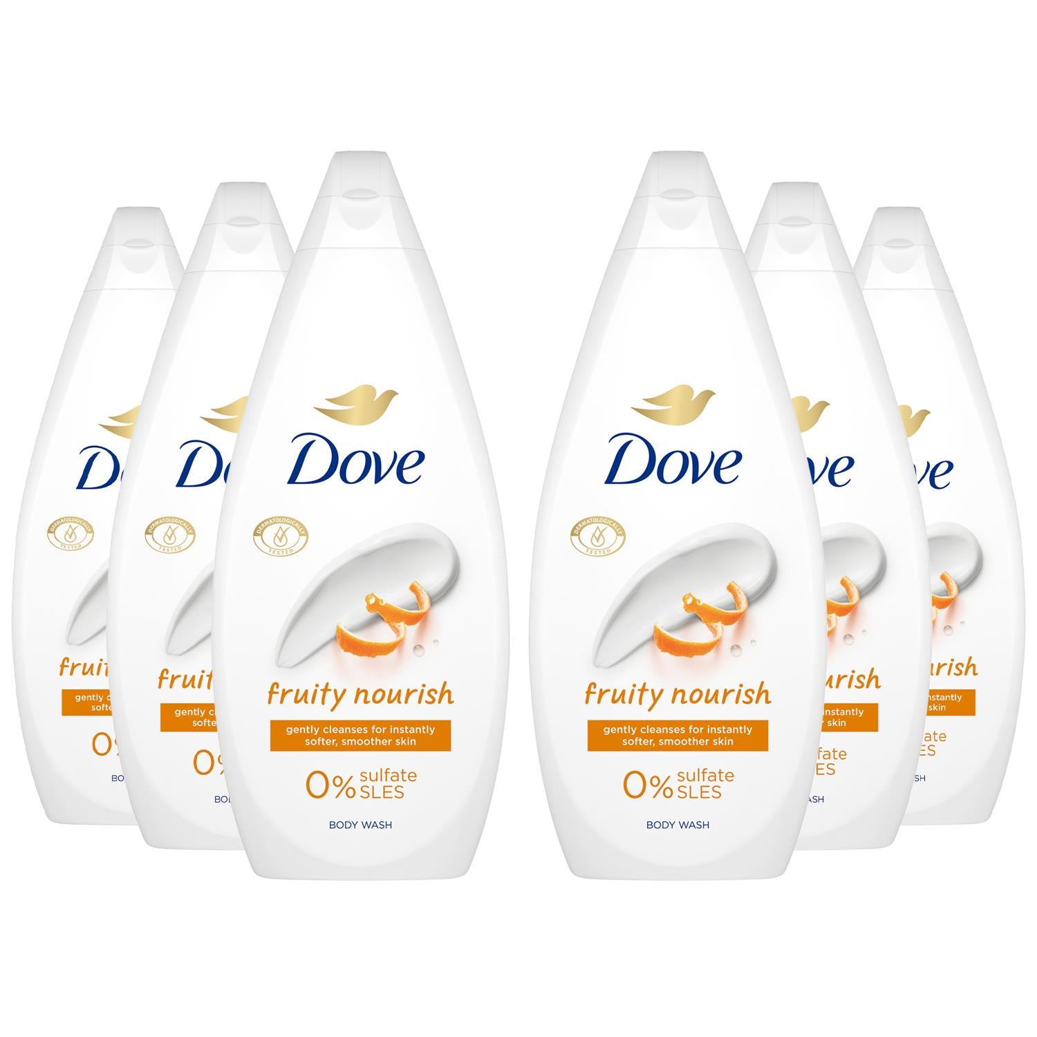 Fruity Nourish Body Wash 0% Sulfate Sles For Soft & Smooth Skin 720ml, 6pk