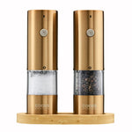 Cooks Professional Rechargeable Salt And Pepper Mill Set With Base