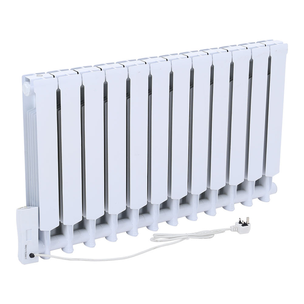 12 Fins 2000w Electric Oil Filled Radiator Space Panel Heater With Led Screen