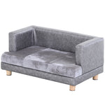 Dog Sofa Pet Lounge Bed W/ Anti-slip Legs For Small-sized Dogs - Grey