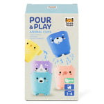 Pour & Play Animal Cups (5pcs) - 3-in-1 Stacking Bath Toy
