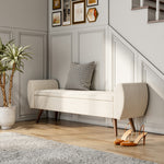 Breeins Teddy Fleece Upholstered Storage Bench