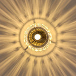 Modern Gold Crystal Ceiling Light 25cm Diameter, 29cm Height, Single Head Round Chandelier