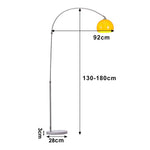 Modern Arched Floor Lamp With Marble Base | Orange