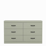 3+3 Drawer Chest - Storage Dresser For Bedroom | Green