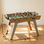 SPORTNOW 4ft Table Football, Foosball Table Game For Adults, Natural Wood