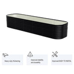 240cm/320cm Large Oval Galvanized Raised Garden Bed Rust-resistant Metal Planter Box | Large | Anthracite