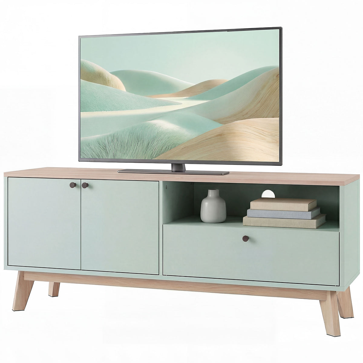 HOMCOM Entertainment Center With Adjustable Shelf For Tvs Up To 36 Inch