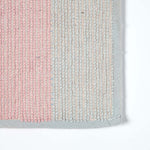 Pink And Grey Striped Cotton Bath Mat