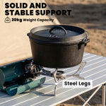 Outsunny Camping Stove With Safety Shut-off, Piezo Ignition Gas Stove Green