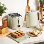 1.7l 3000w Kettle And 2 Slice Toaster With Keep Warm Memory Function | Grey