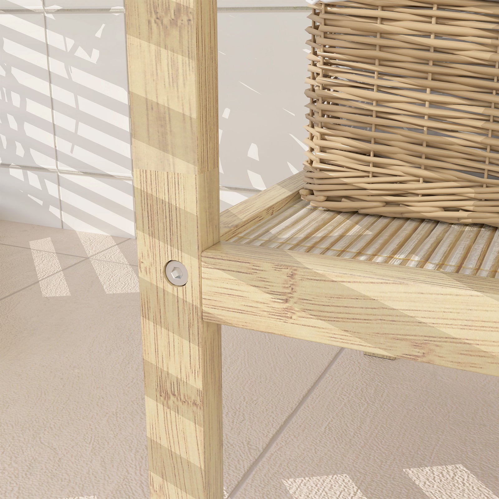 3/4-tier Bathroom Storage Shelving Unit Freestanding Bamboo | Small | Natural
