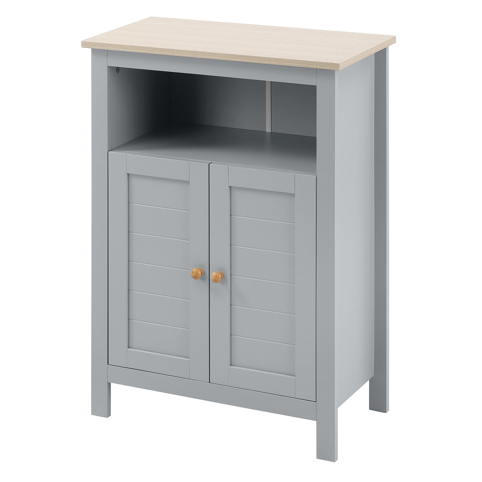 Bathroom Floor Storage Cabinet Standing Unit W/ Doors