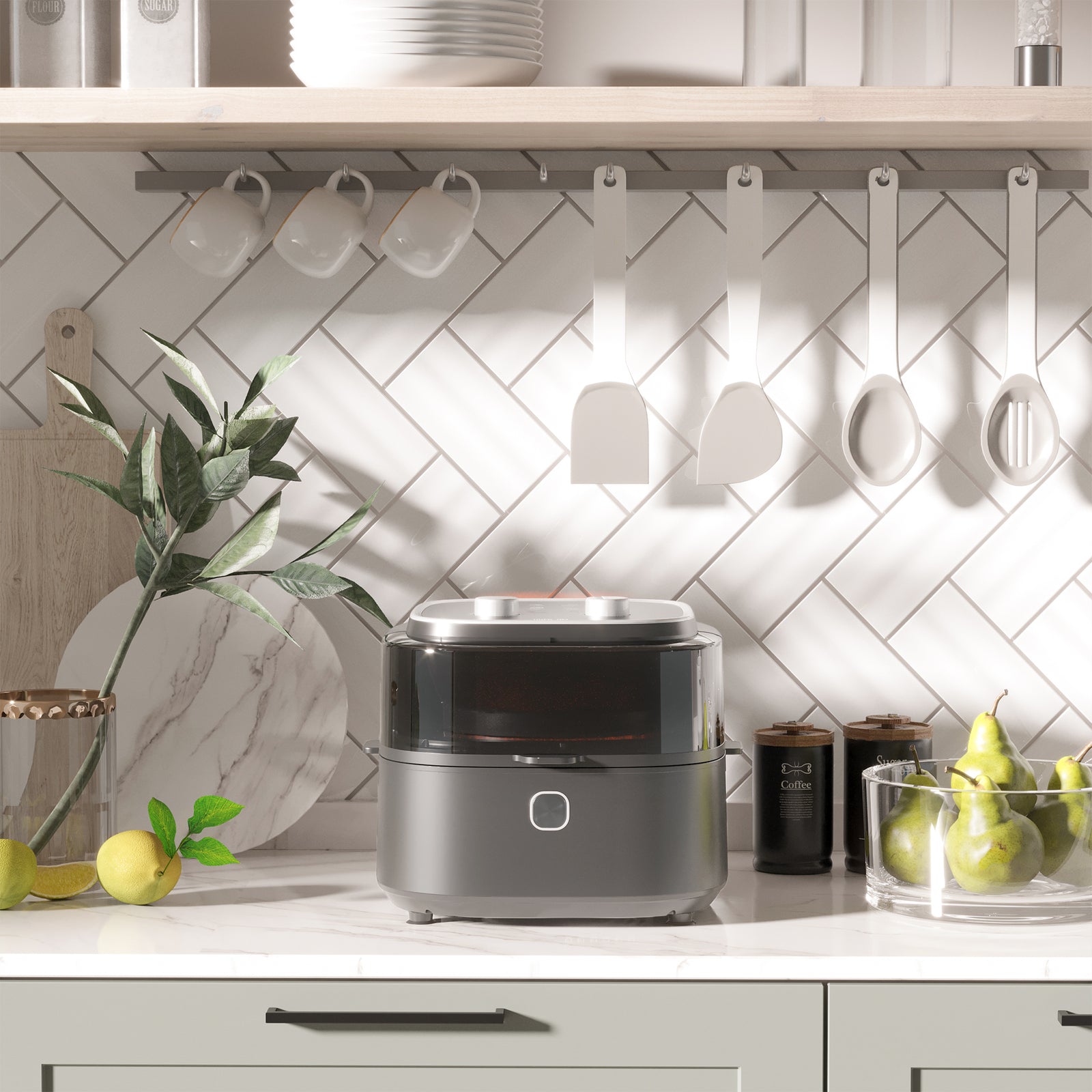 6.5l Airfryer Air Fryer Oven With Recipes  60min Timer