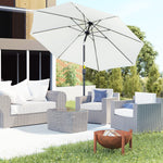 2.7m Parasol With Tilt And Crank | White