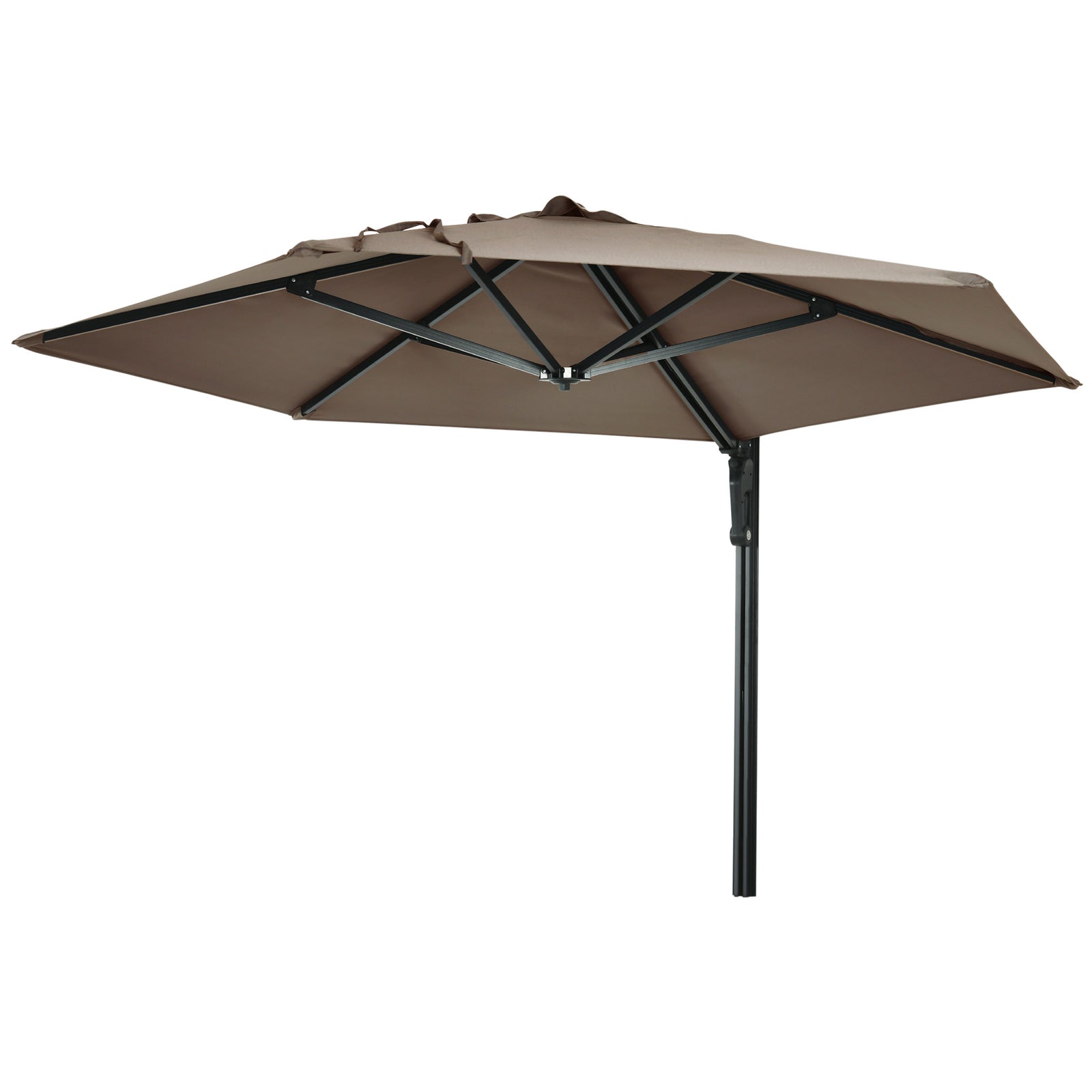 Wall Mounted Parasol W/ 180° Rotatable Canopy | Khaki
