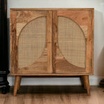 Artisan Furniture Solid Mango Wood Close-knit Leaf Cabinet