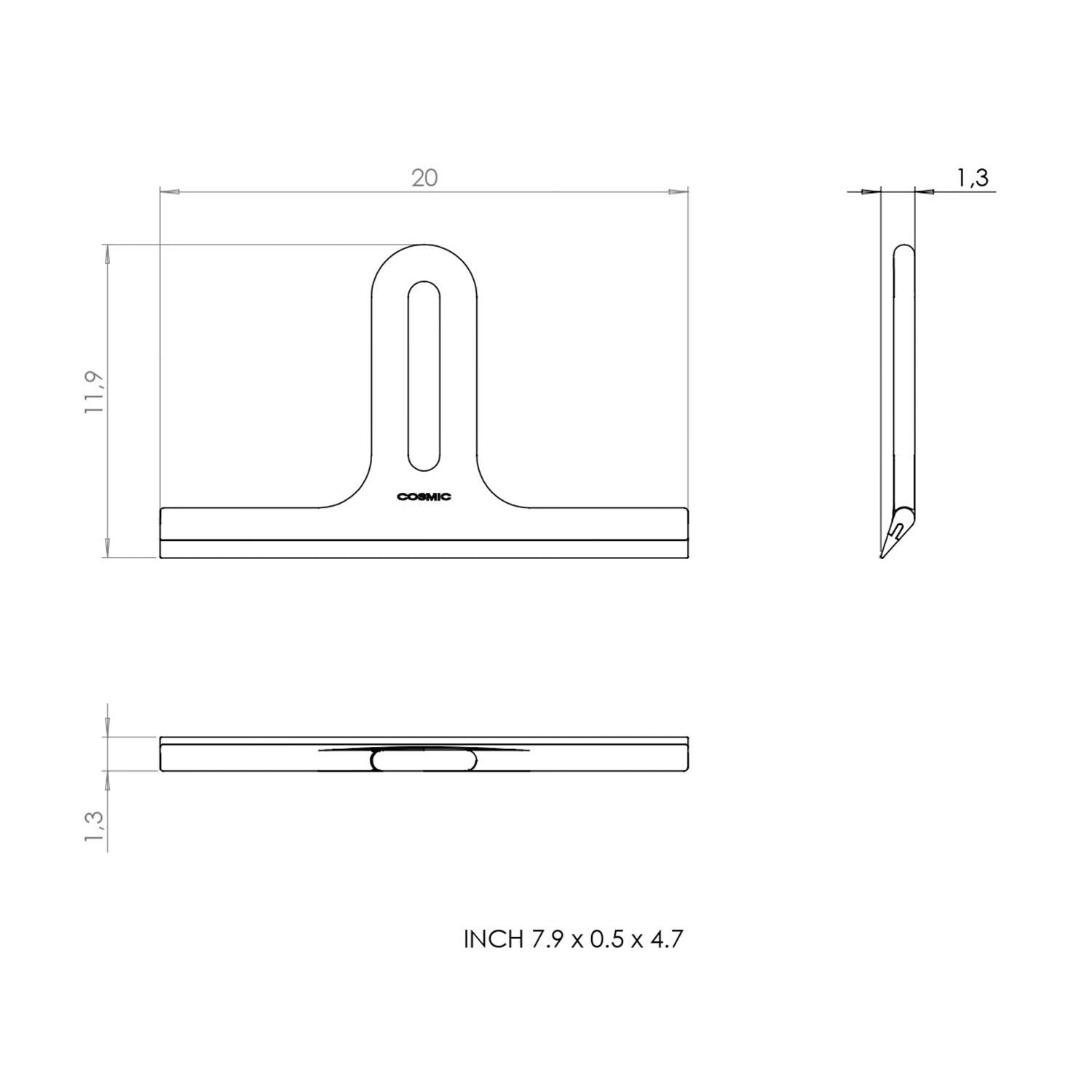 Squeegee 20cm Black Wall Guide Needed Compatible With Alife Collection