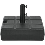 40kg Square Parasol Base W/ Wood Effect, Black
