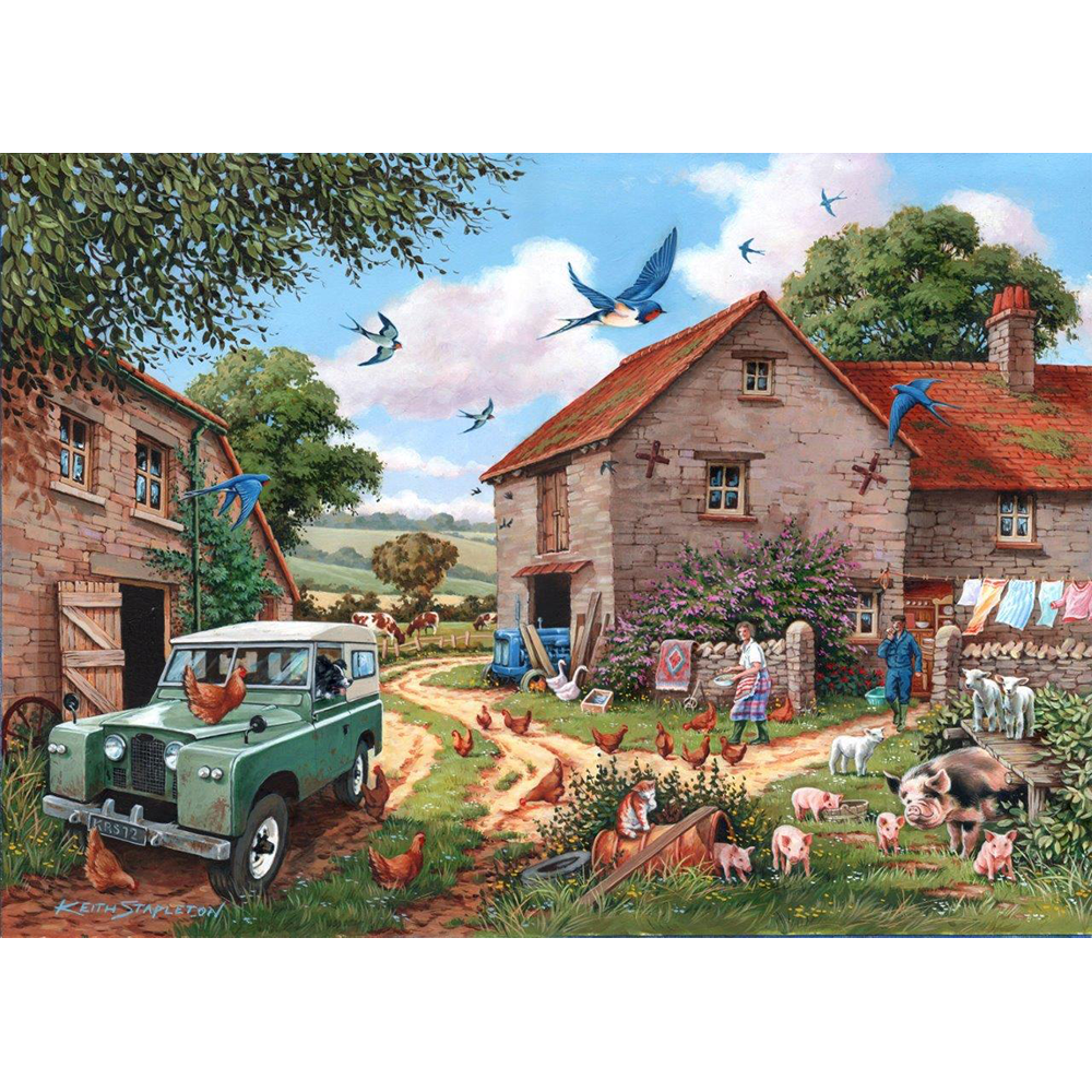 Farmer's Wife - Big 500 Piece Jigsaw Puzzle For Adults, With Extra Large Pieces