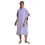 Womens/ladies Lagoon Microfibre Poncho | One Size | Purple