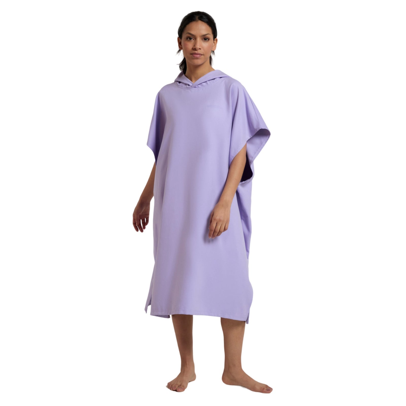 Womens/ladies Lagoon Microfibre Poncho | One Size | Purple