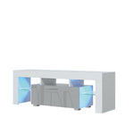 Floe Tv Unit 130cm With Led Lights | Grey