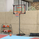 AIYAPLAY Basketball Hoop, 210-260cm Height Adjustable Basketball Hoop, Red