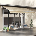 3.5x2.5m Manual Awning, Window/door, Retractable | Beige